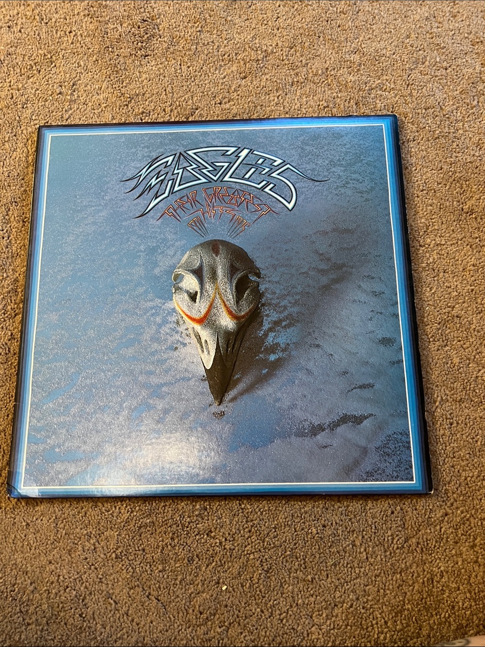 Eagles "The Long Run" Album Cover — Blue Art Print